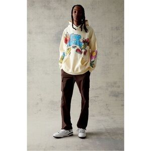 PACSUN Men's Hoodie Sweater Size M
Cream "Keep Moving" Psychedelic
Mushroom NWOT